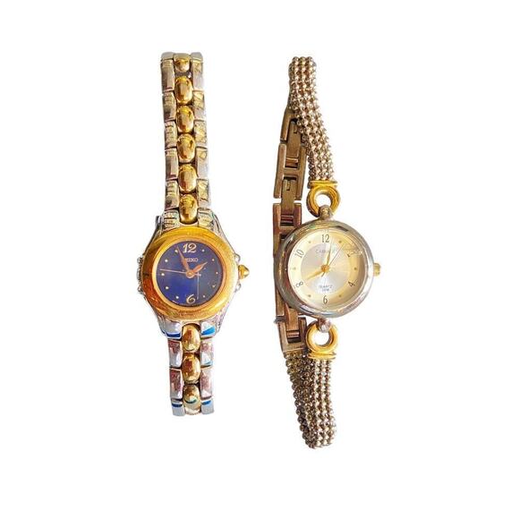 Vintage Women's Wristwatch Seiko , Carriage Lot of 02 Watches PARTS ONLY - Picture 1 of 5